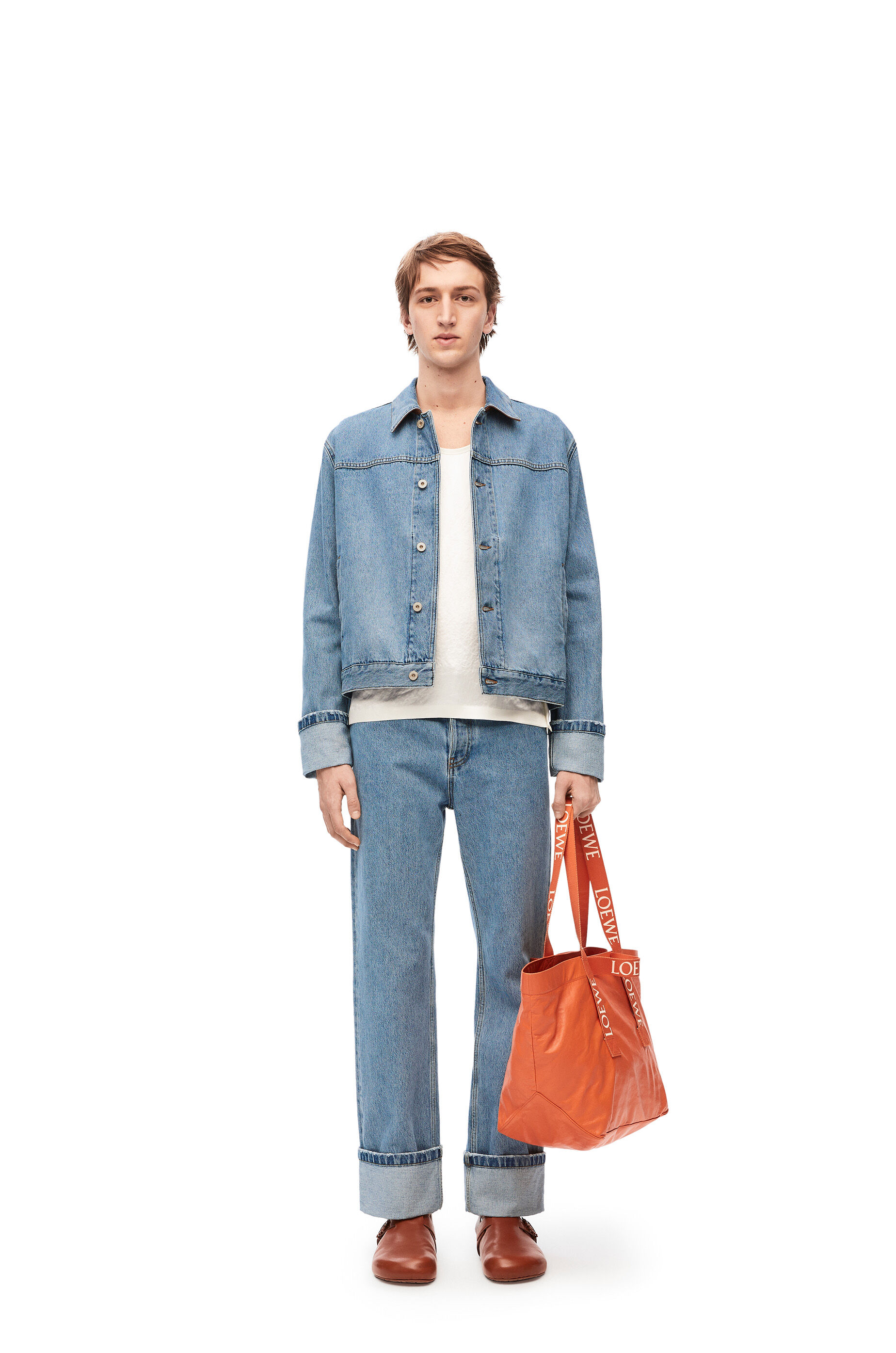 フィッシャーマン ターンアップ ジャケット(デニム) Light Denim - LOEWE