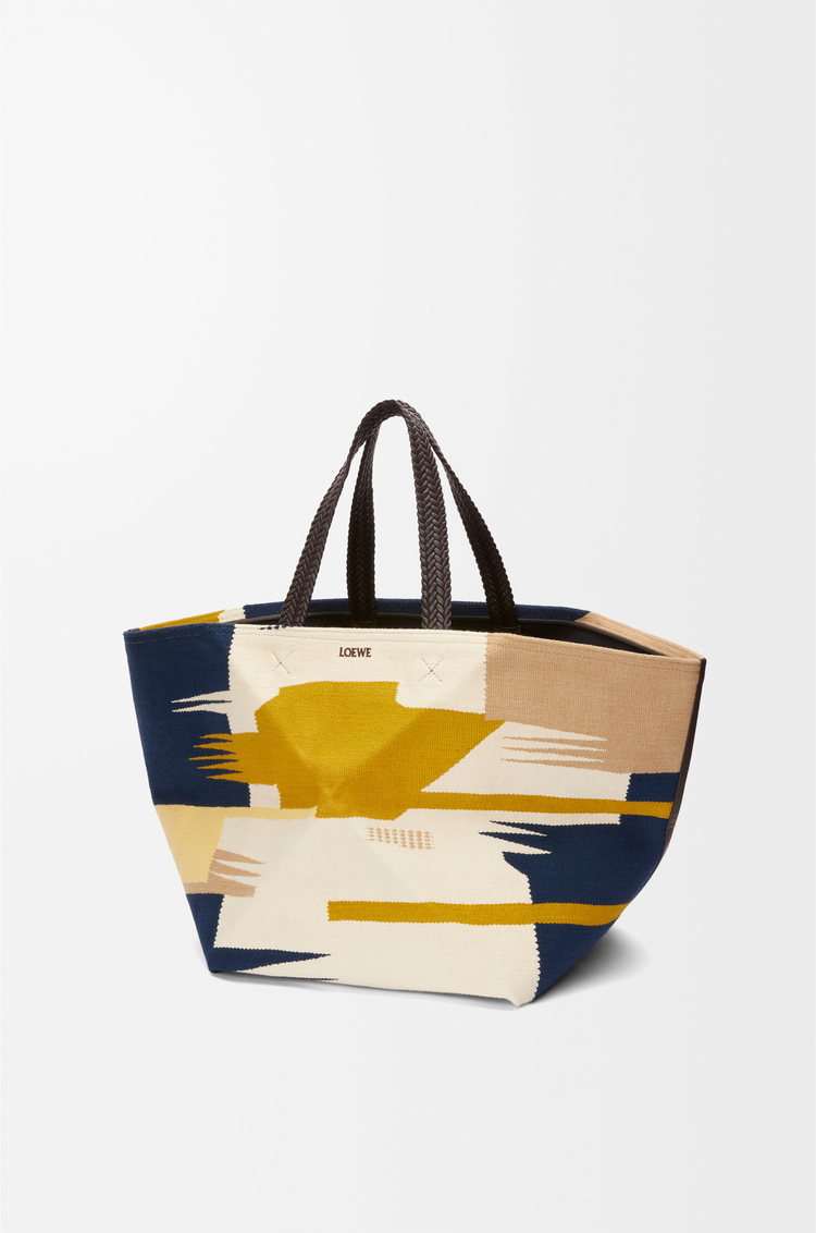 LOEWE 超大号帆布 Puzzle Fold 手袋 多色