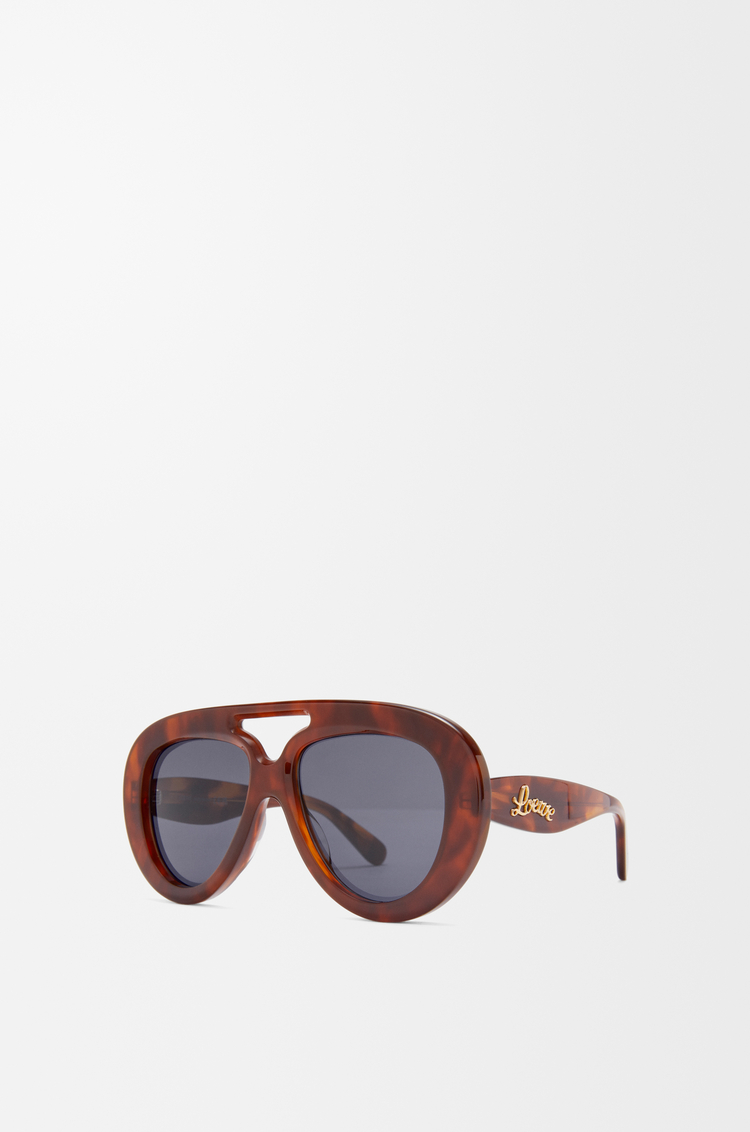 LOEWE Gafas de sol Round Spoiler Aviator Marrón Habano