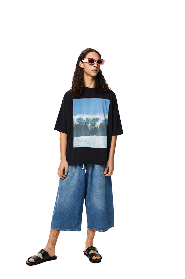 LOEWE Surf print T-shirt in cotton Dark Grey/Blue pdp_rd