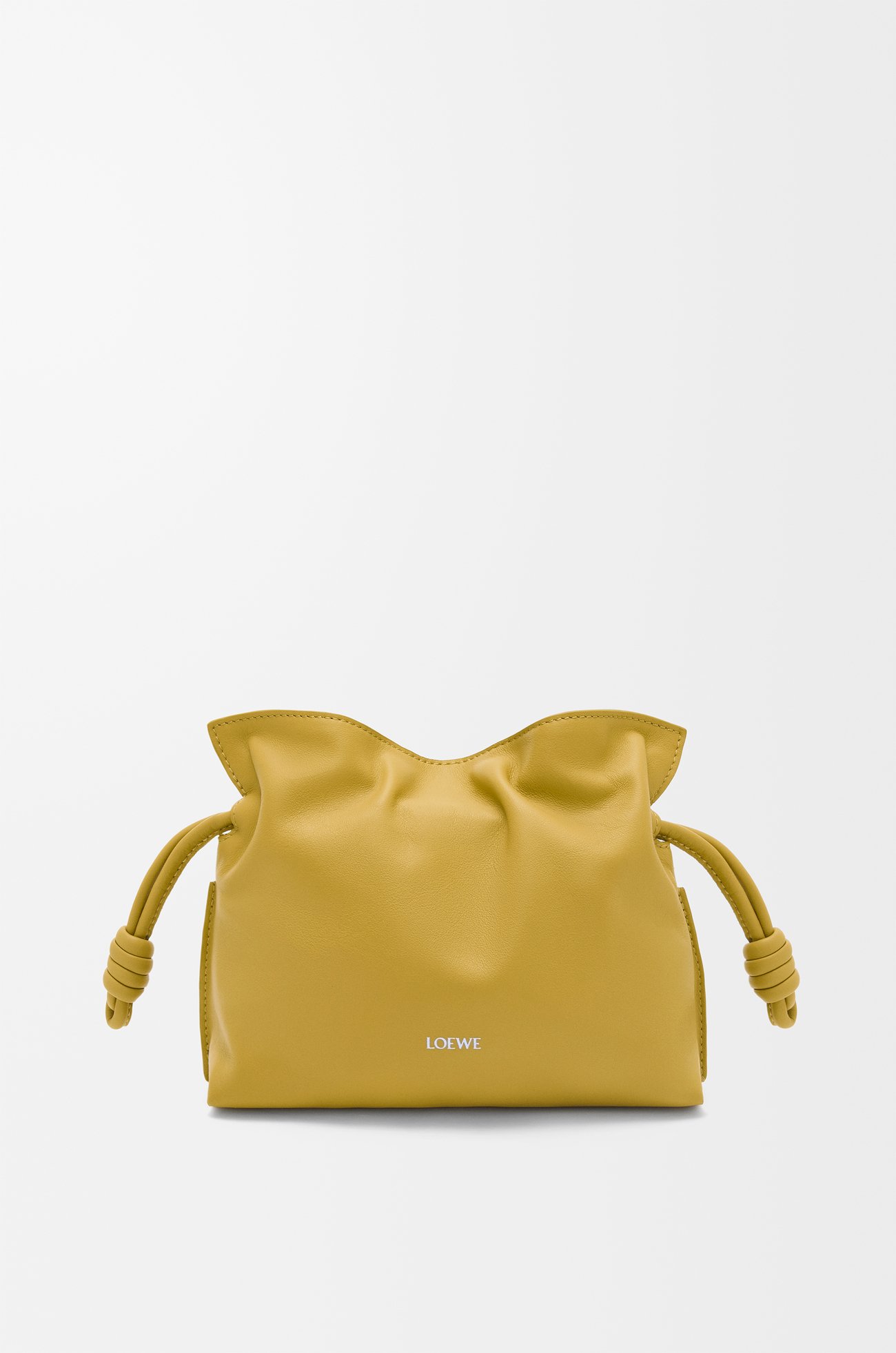 LOEWE 迷你纳帕牛皮革 Flamenco 手拿包 姜黄色
