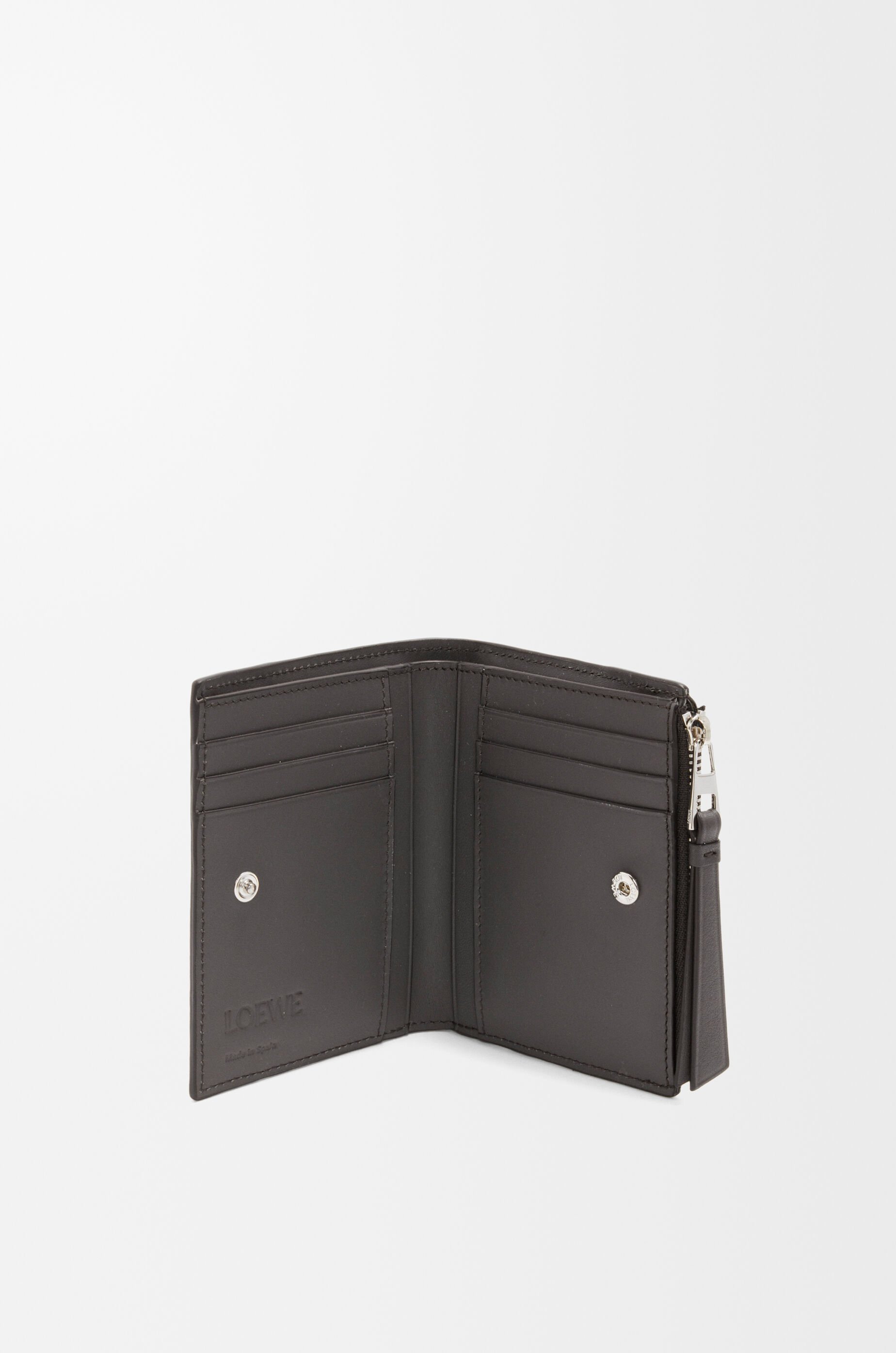 パズル スリム コンパクト ウォレット（クラシックカーフ） ダークグレー - LOEWE