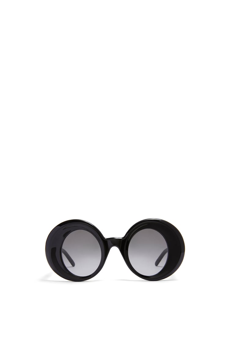 LOEWE Oversized round sunglasses in acetate 黑色