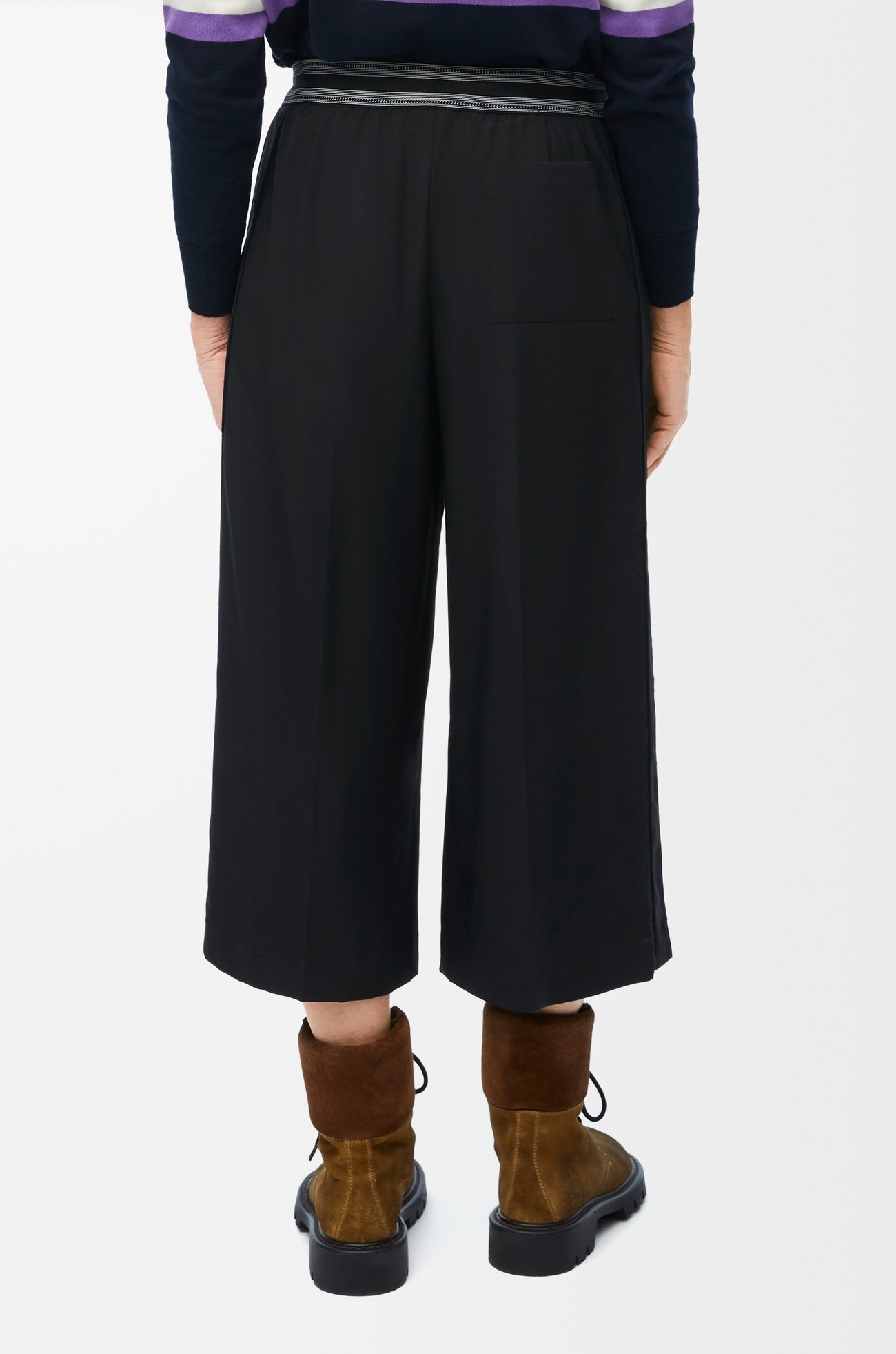 LOEWE Cropped trousers in wool Black