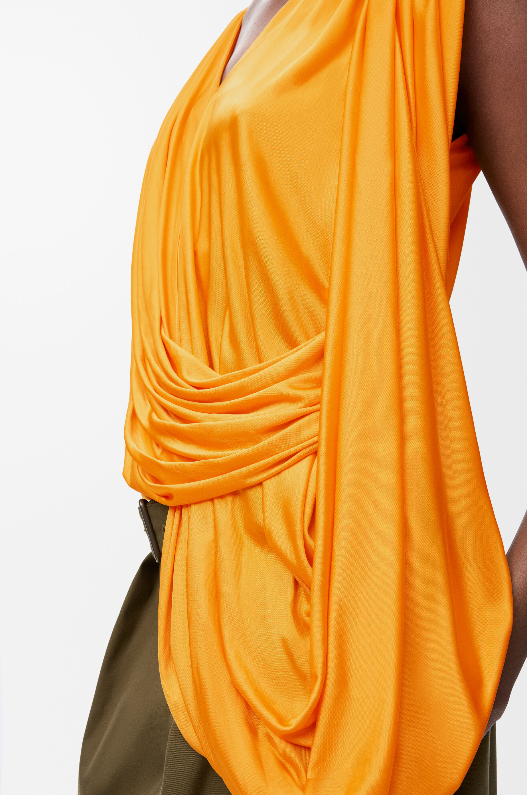 Draped top in viscose Yellow - LOEWE USA Official Website