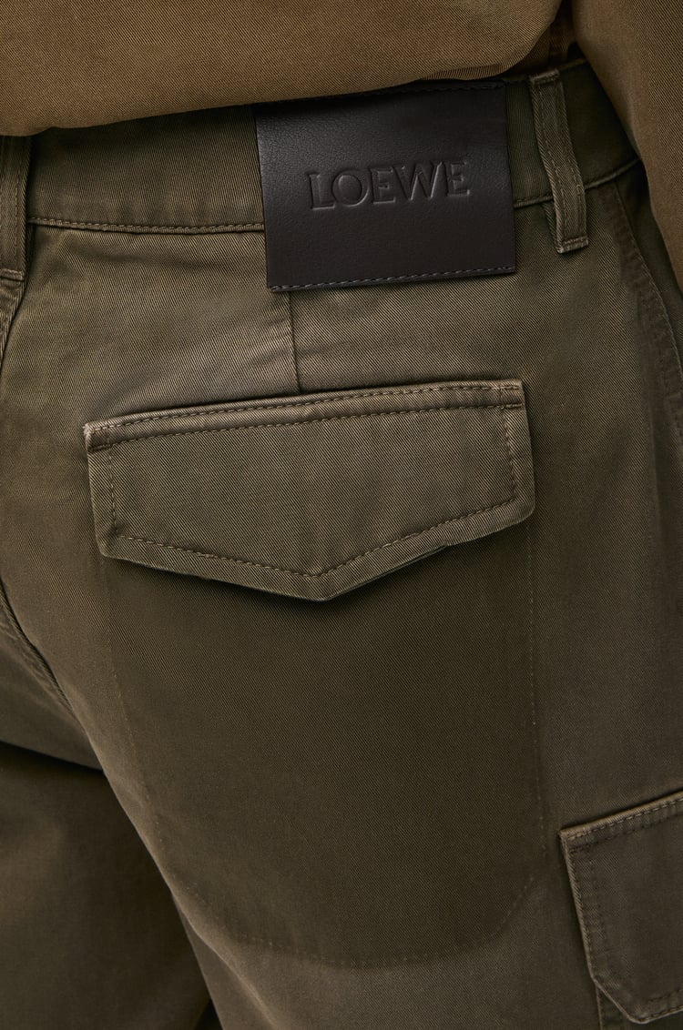 LOEWE 棉质工装短裤 卡其绿色