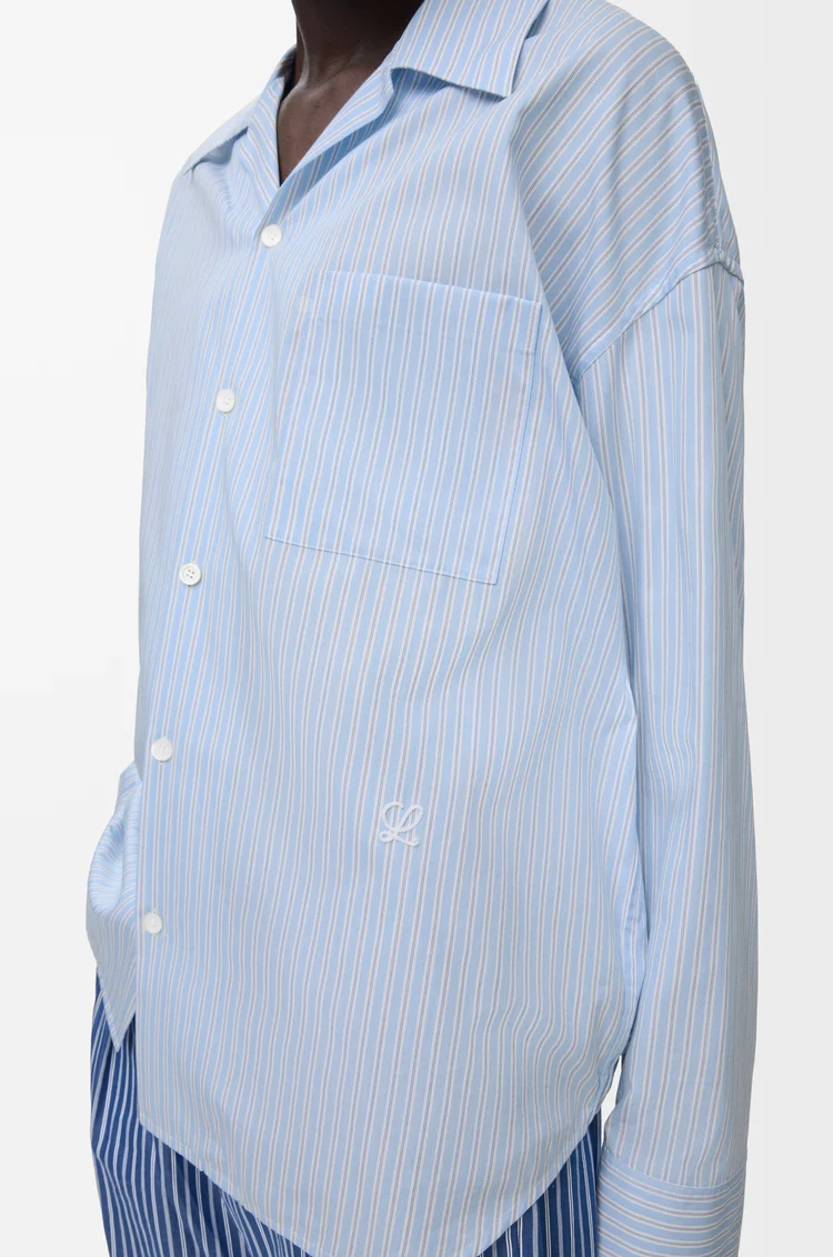 LOEWE Shirt in cotton White/Navy