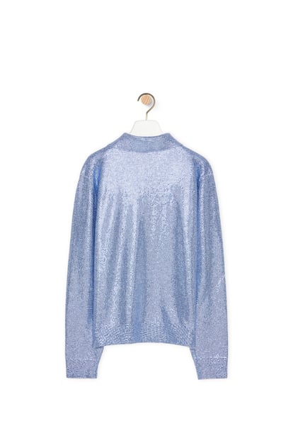 LOEWE Jersey polo con cristales en cashmere Azul Claro plp_rd