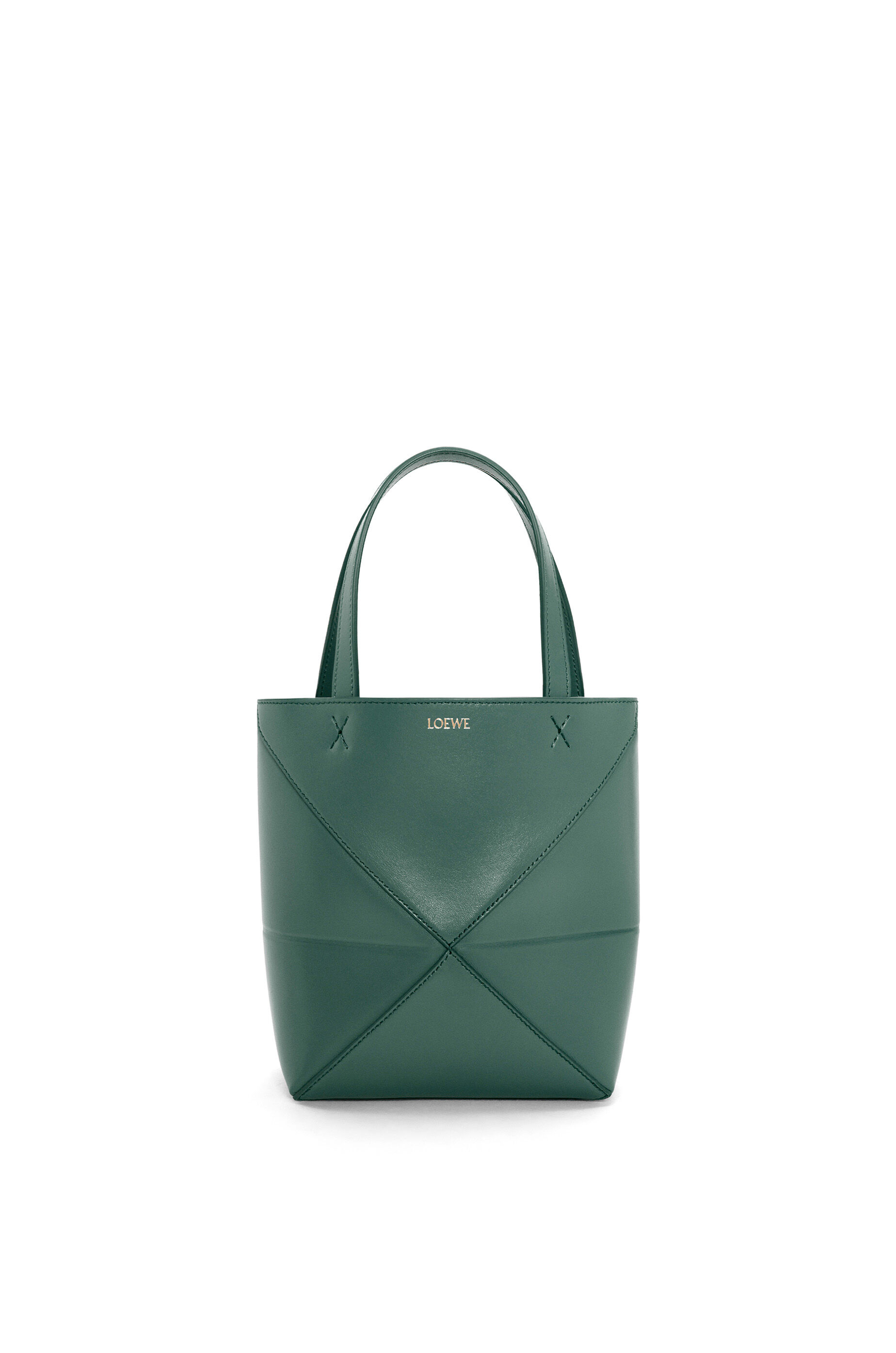 パズルフォルドトート ミニ（シャイニーカーフ） ベチバー - LOEWE