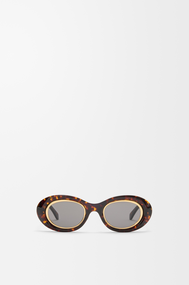 LOEWE Mini Anagram Oval sunglasses Havana