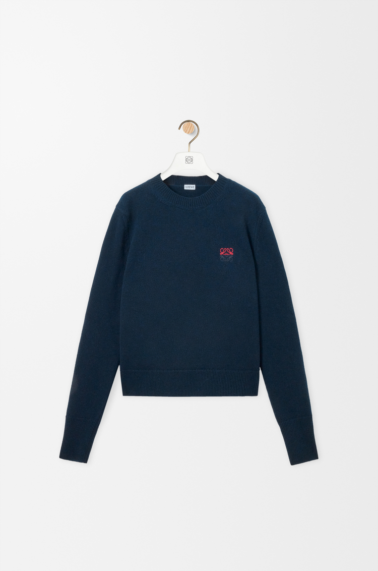 LOEWE Jersey en lana Azul Marino