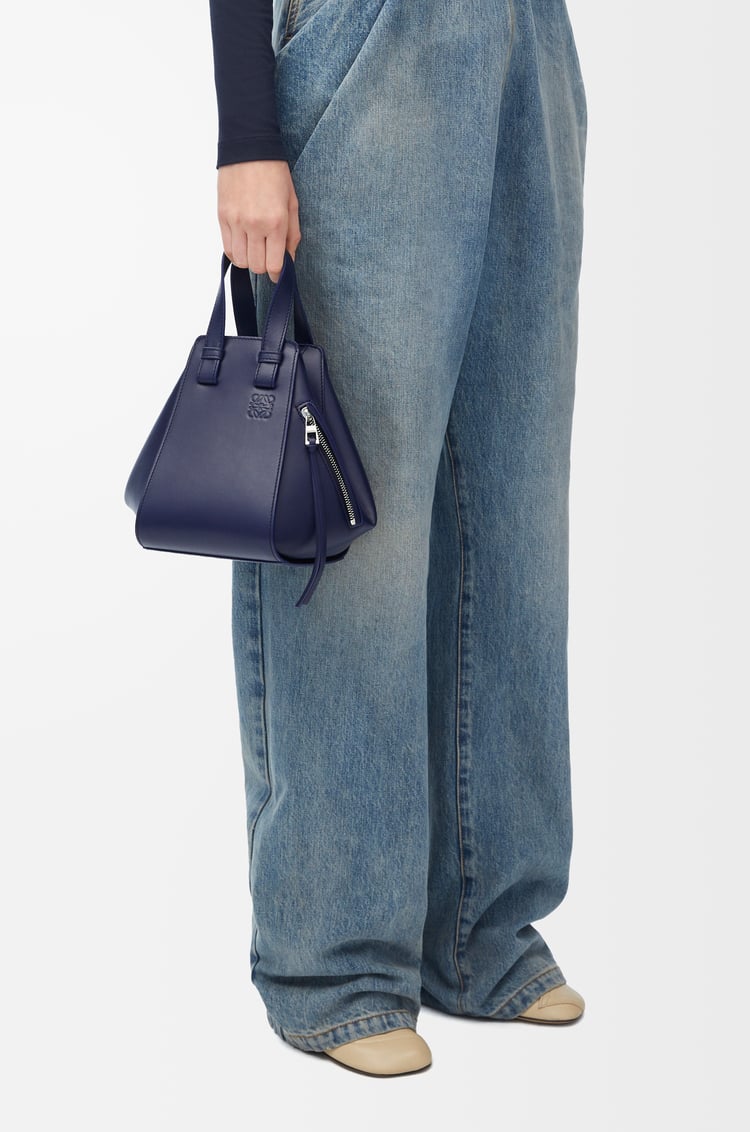 LOEWE Compact Hammock bag in satin calfskin Abyss Blue