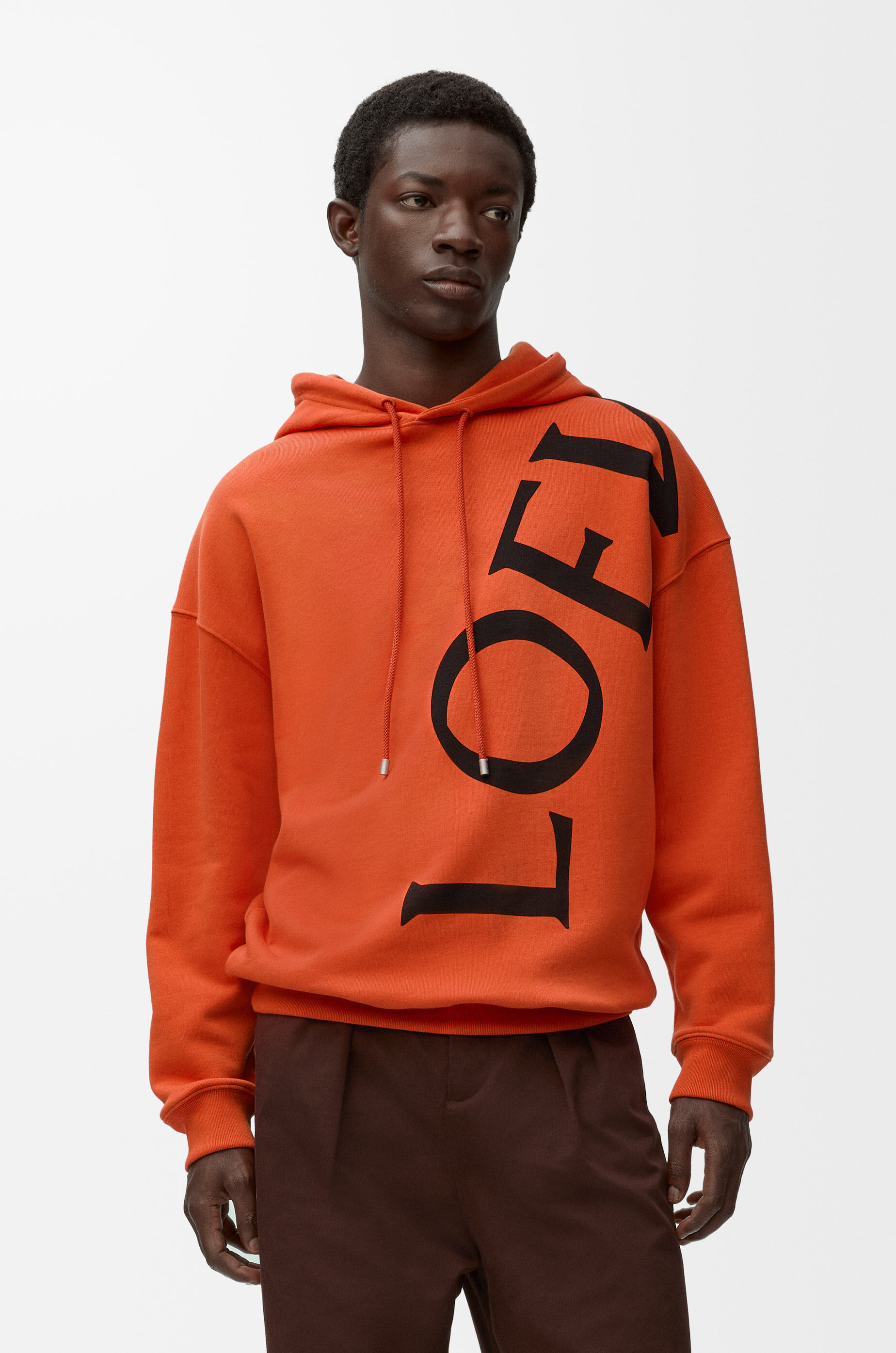 リラックスフィット フーディー（コットン） オレンジ - LOEWE