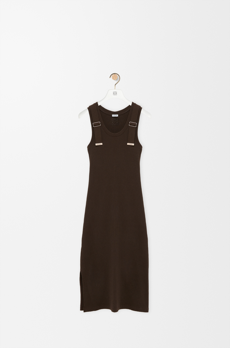 LOEWE Kleid aus Stretch-Baumwolle Braun