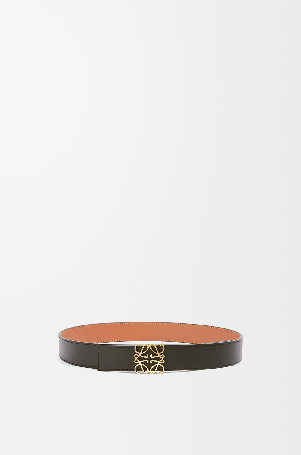 Loewe Reversible Cognac and Black Leather belt LOEWE Reversible leather belt in black / cognac main image 4