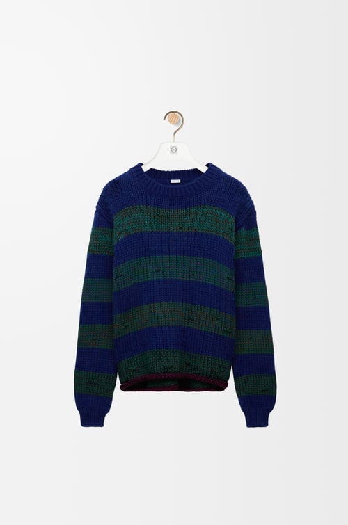LOEWE Jersey en lana Azul/Verde