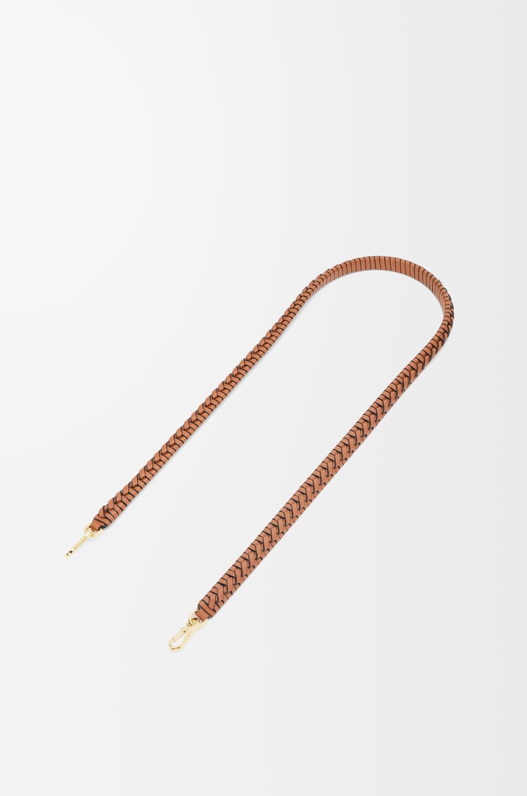 LOEWE Bandolera tejida en espiral en piel de ternera Pecana
