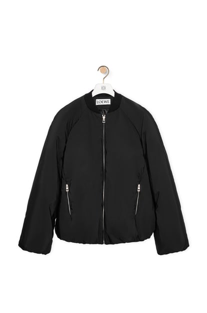 LOEWE Padded bomber jacket in technical cotton 黑色