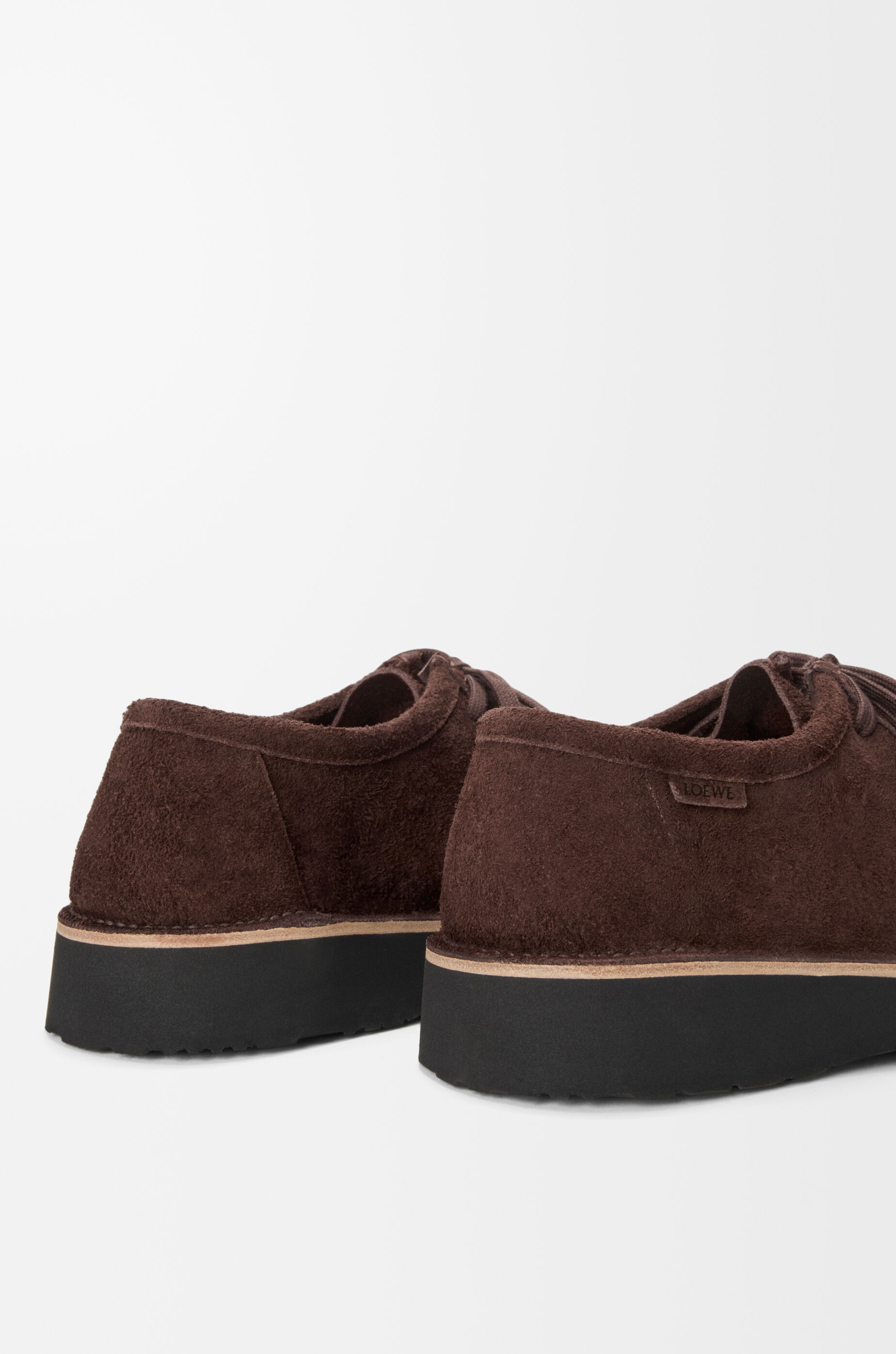 Faro lace-up in suede calfskin Brown - LOEWE