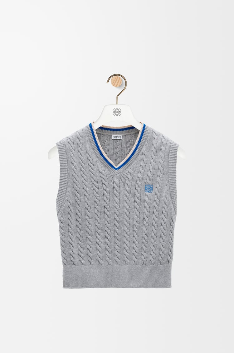LOEWE Vest in cotton Grey