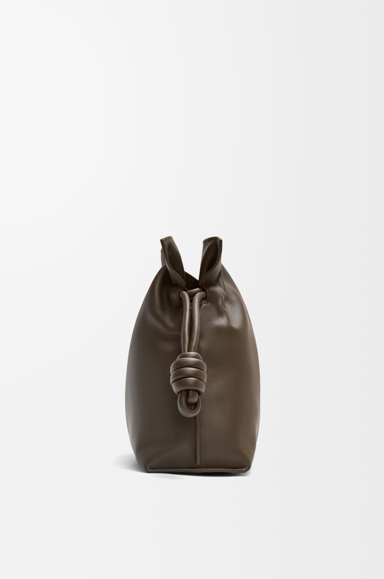 LOEWE Medium Flamenco clutch in nappa calfskin Chocolate