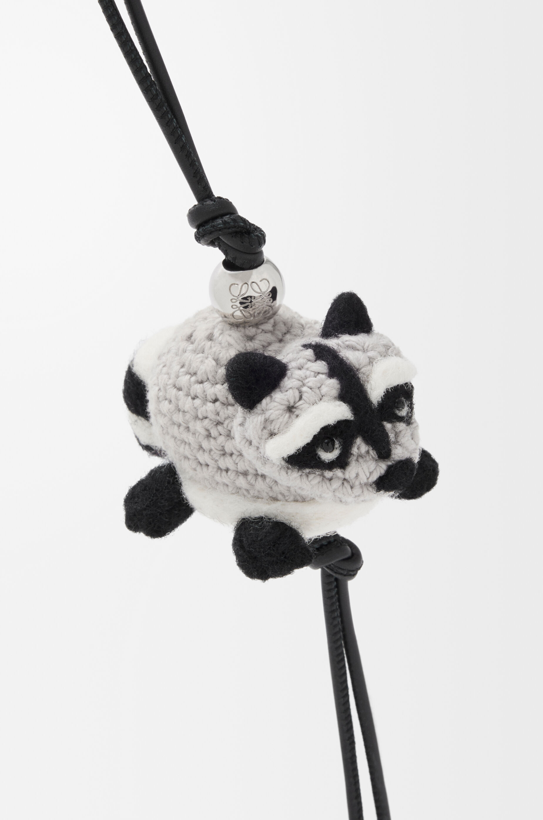 LOEWE ロエベ アナグラム チャーム フェルト×レザー グレー ラビット ラクーンチャーム（フェルト） グレー - LOEWE