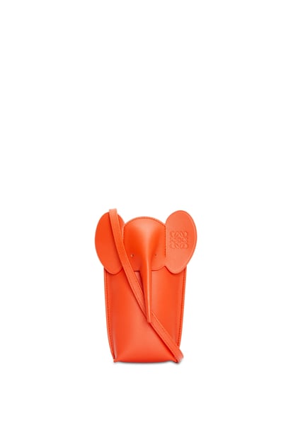LOEWE Elephant Pocket in classic calfskin Vivid Orange