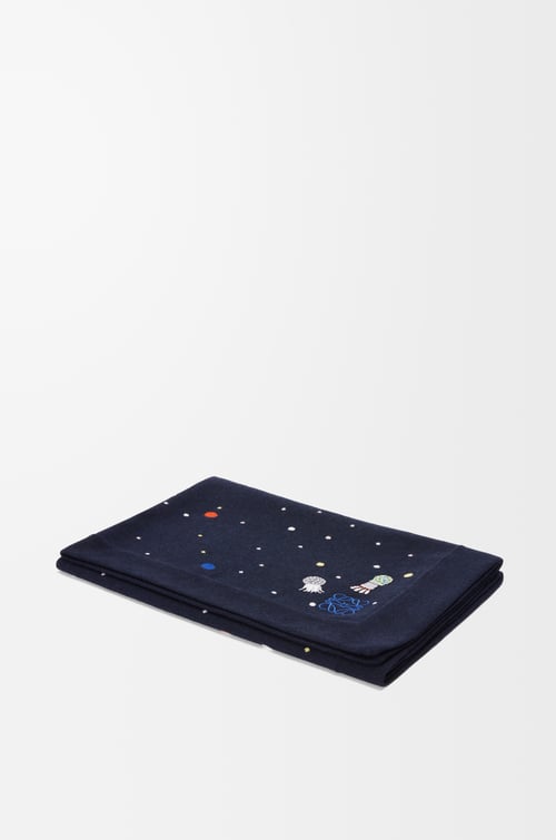 LOEWE Manta Deep Sea en cashmere Azul Marino/Multicolor plp_rd