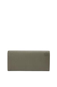 LOEWE Long horizontal wallet in soft grained calfskin Khaki Green