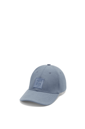 LOEWE Patch cap in canvas Olympic Blue