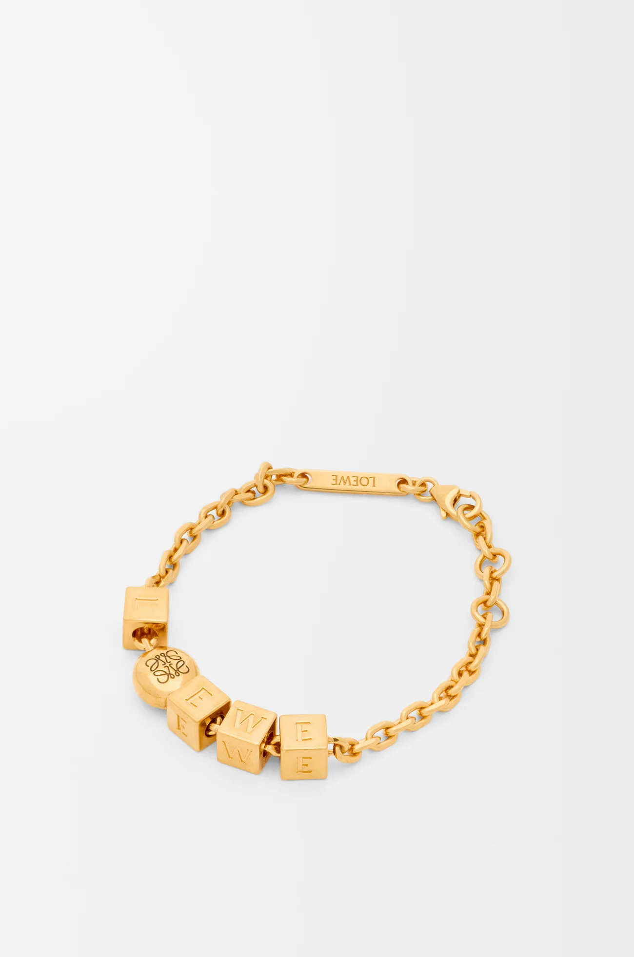 LOEWE Pebble Cube bracelet in sterling silver Gold