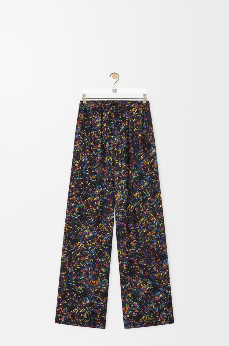 LOEWE Pyjama trousers in silk Black/Multicolor