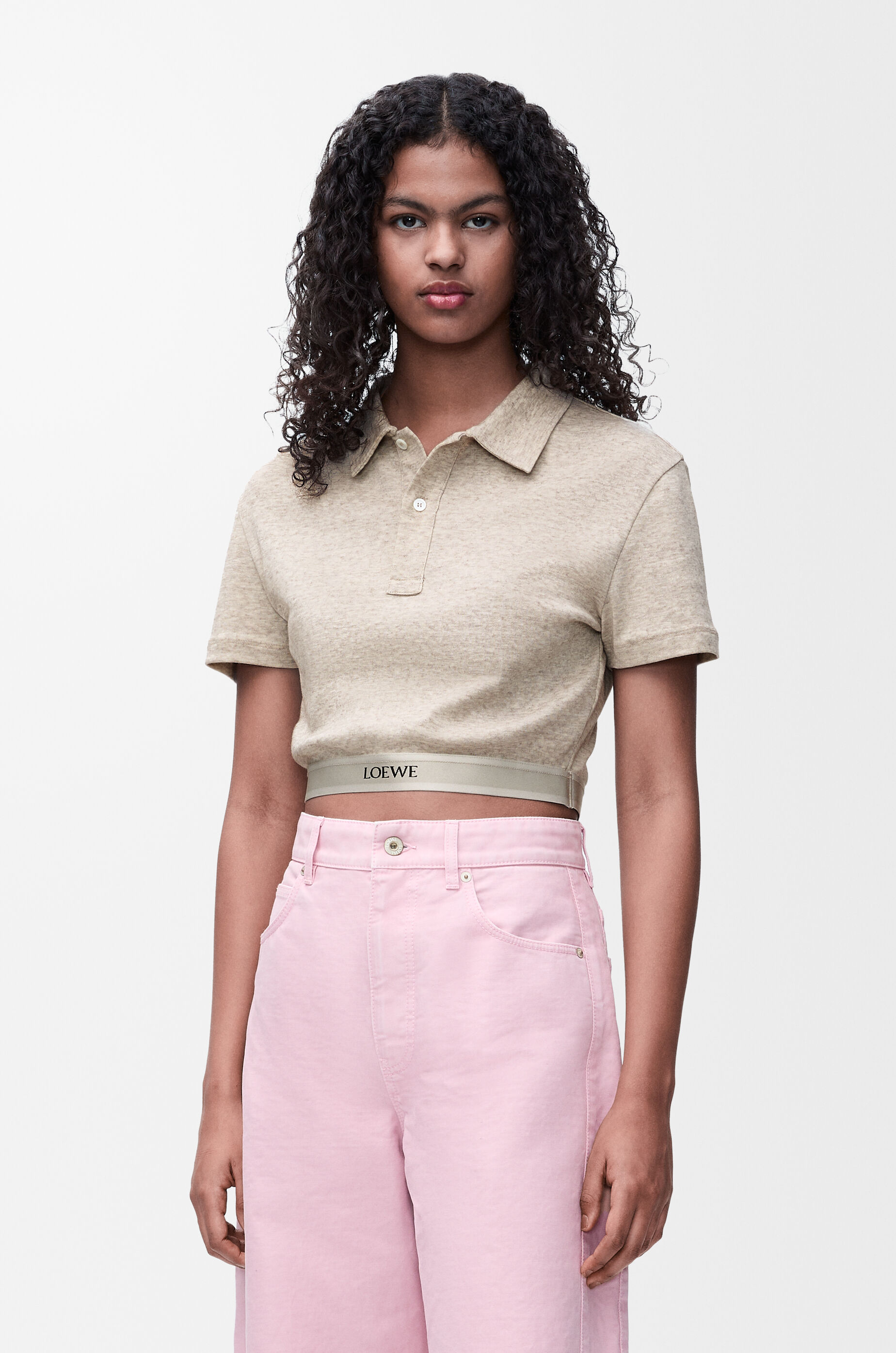 LOEWE(ロエベ) スウェード半袖ポロシャツ H115917AC H115917AC