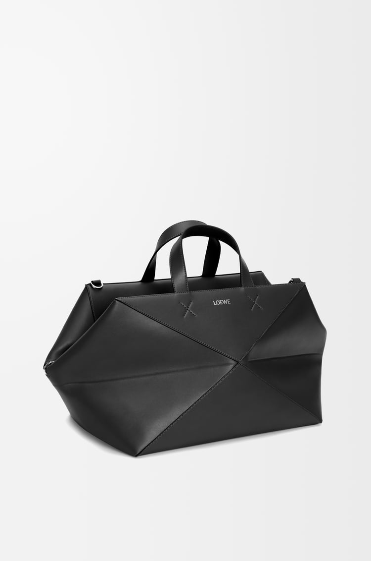 LOEWE Puzzle Fold duffle in shiny calfskin Black