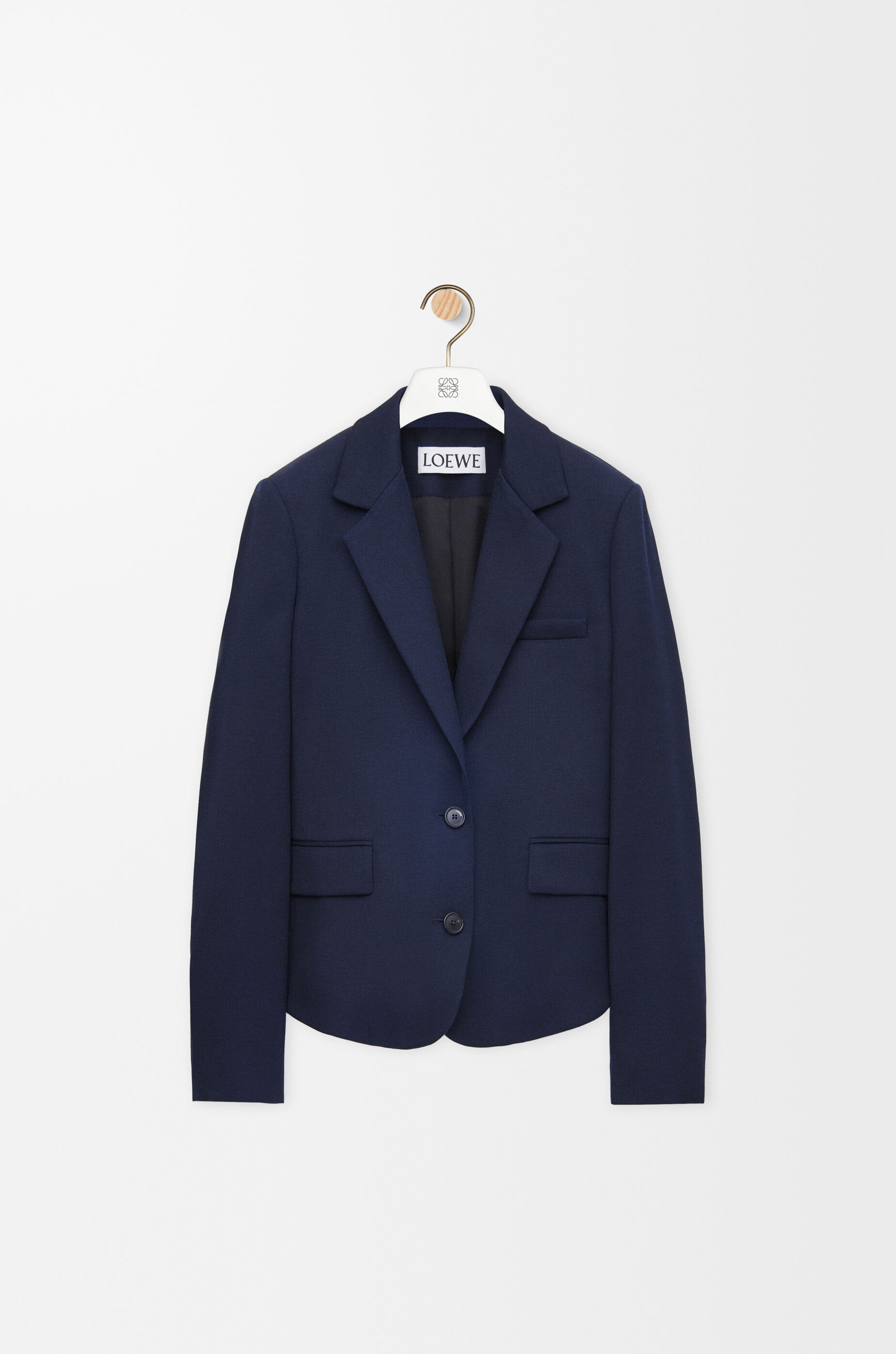 Tailored jacket in wool Blue - LOEWE