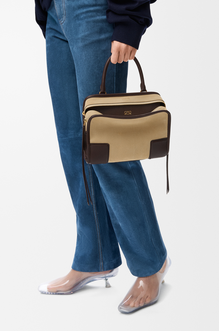 LOEWE Bolso Amazona 180 pequeño en ante Oro/Chocolate