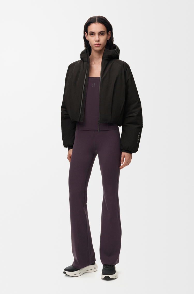 LOEWE Bootleg trousers in stretch jersey Purple