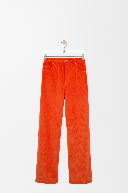 LOEWE Pantalón en pana de algodón Naranja