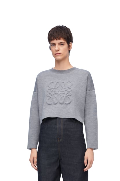 LOEWE Anagram sweater in wool Light Grey plp_rd