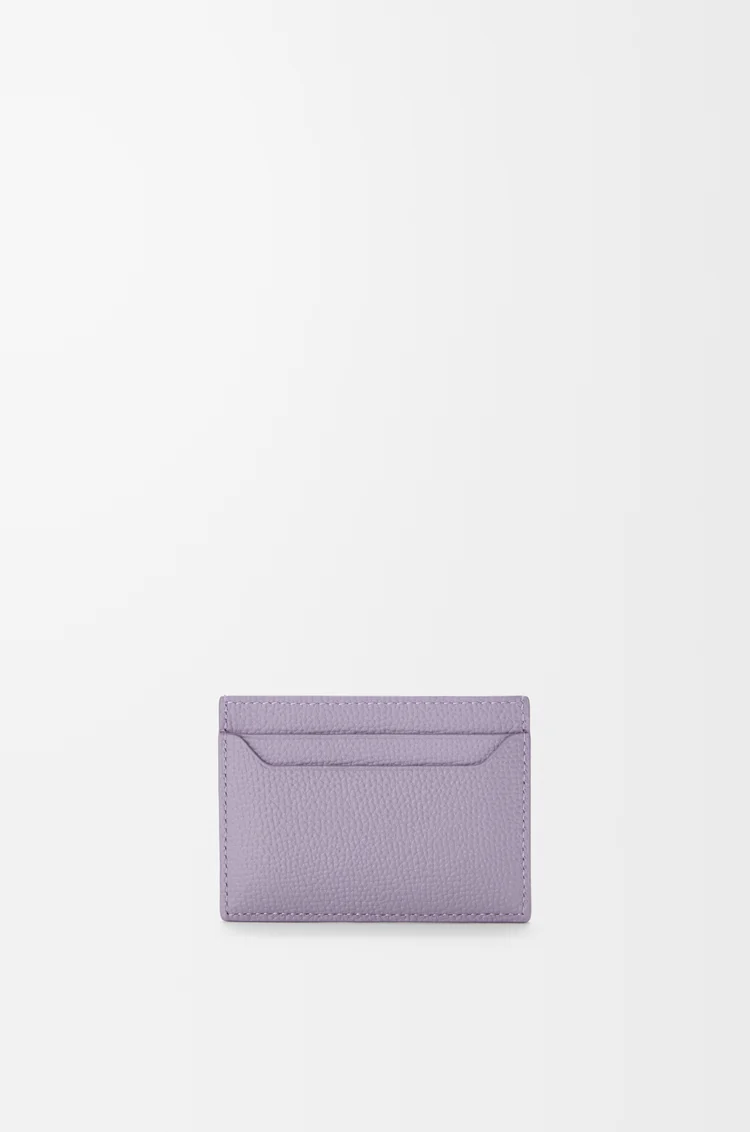 LOEWE Anagram plain cardholder in pebble grained calfskin Dirty Mauve