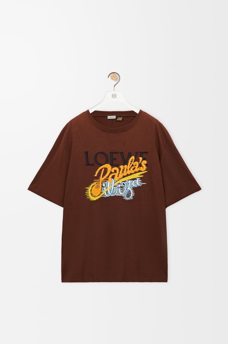 LOEWE Loose fit T-shirt in cotton Brown/Multicolor