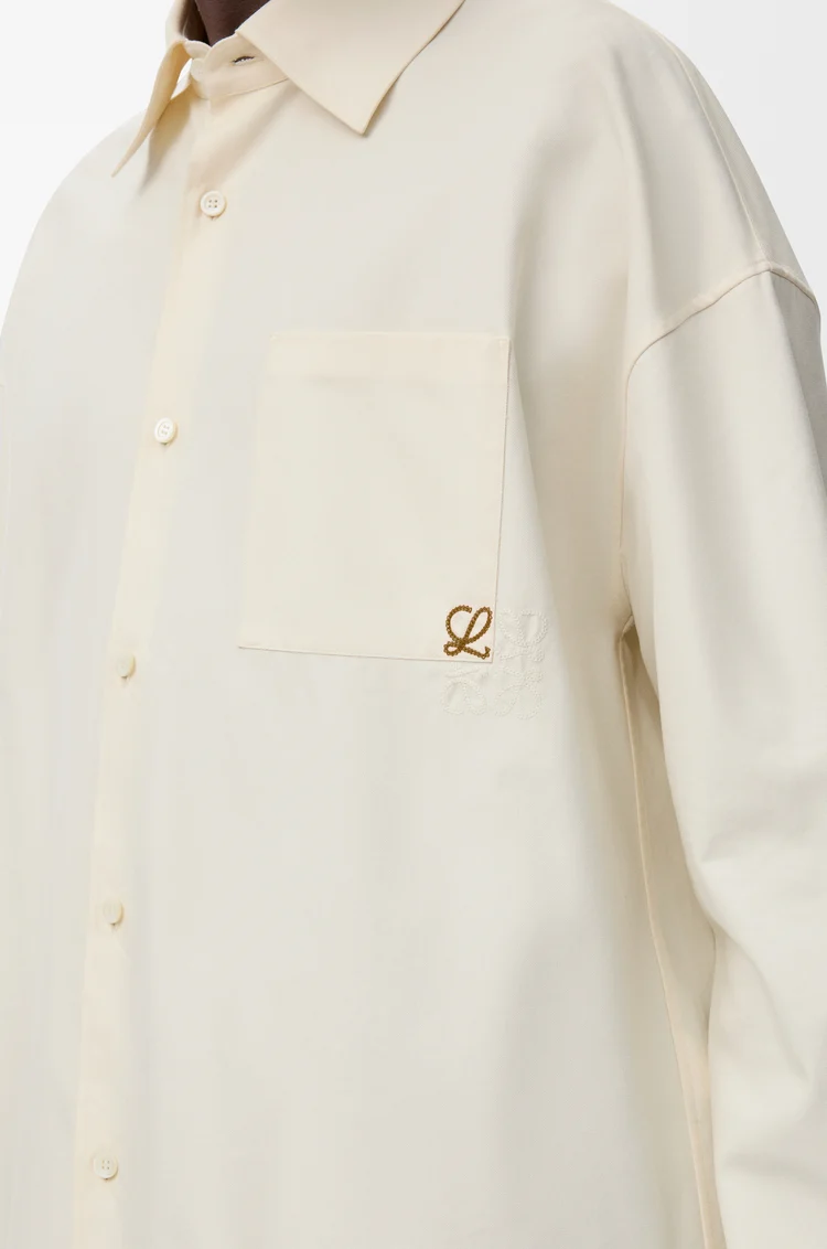 LOEWE Camisa en algodón Crudo