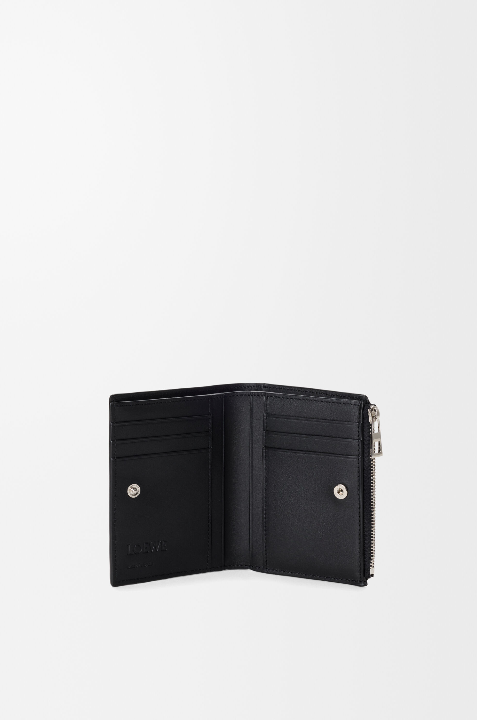 LOEWE ロエベ コンパクトウォレット ブラック スリム コンパクト ウォレット（シャイニーカーフ） ブラック - ロエベ