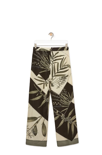 LOEWE Pyjama trousers in cotton and silk 炭灰色/多色 plp_rd