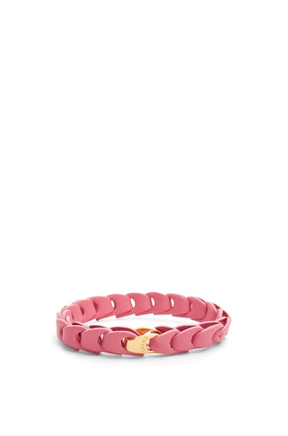 LOEWE Woven bracelet in calfskin Sunset Pink plp_rd
