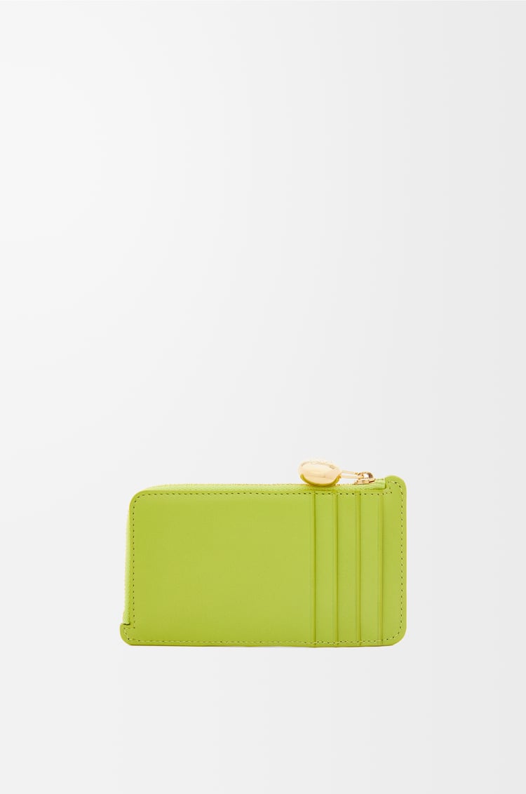 LOEWE ぺブル コインカードホルダー（シャイニーナパカーフ） メドウグリーン