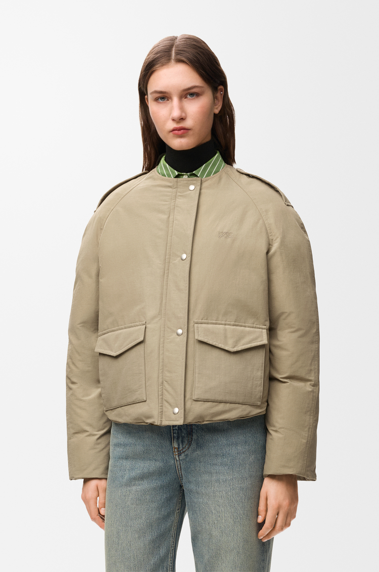 LOEWE Puffer jacket in technical cotton Light Sage