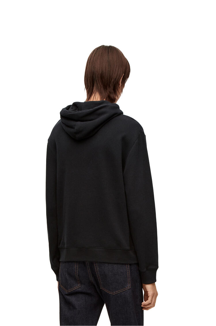 LOEWE Anagram tonal hoodie in cotton Black/Black