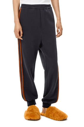 LOEWE Side band jogging trousers in cotton Dark Navy plp_rd
