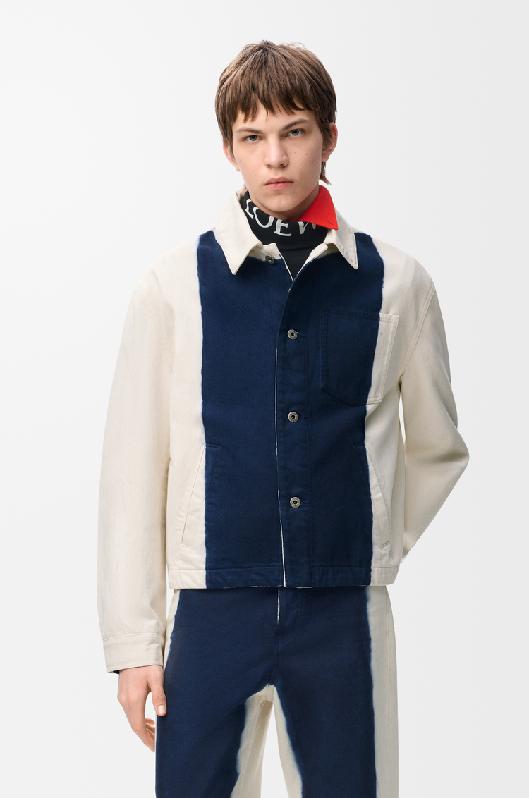 LOEWE Chaqueta Workwear en denim Blanco Roto/Azul